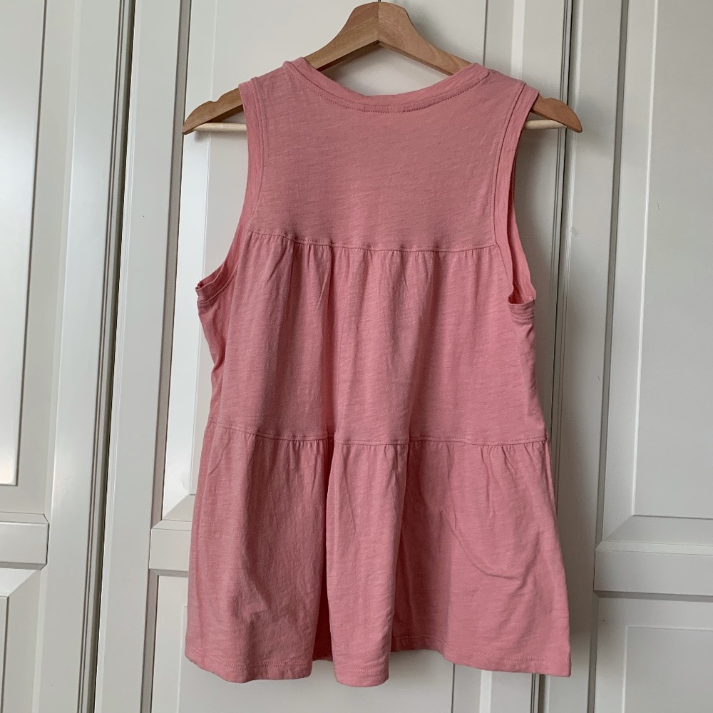 Soft Pink Layered Flowey Tank Top
